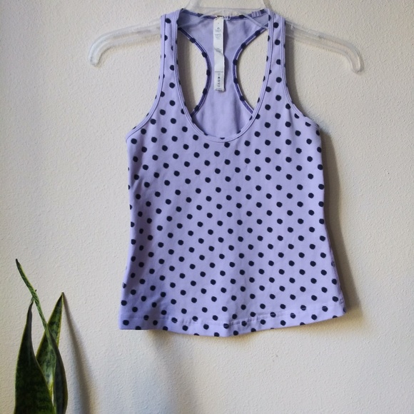 lululemon athletica Tops - Lululemon Polka Dot Racerback Tank Top Size 4